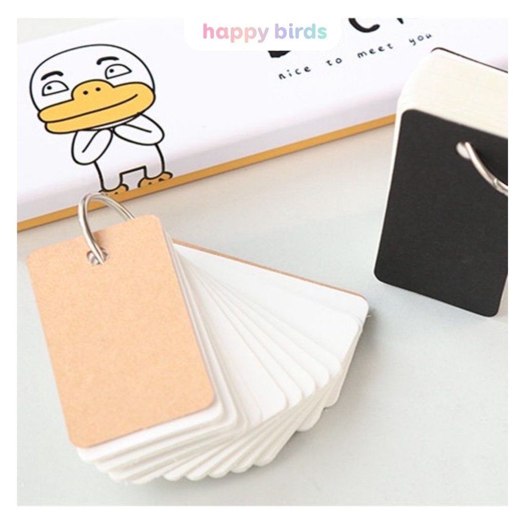 Flashcard thẻ học từ vựng trắng thẻ học từ vựng 50 tờ 4x7cm hỗ trợ làm giấy ghi chú | BigBuy360 - bigbuy360.vn