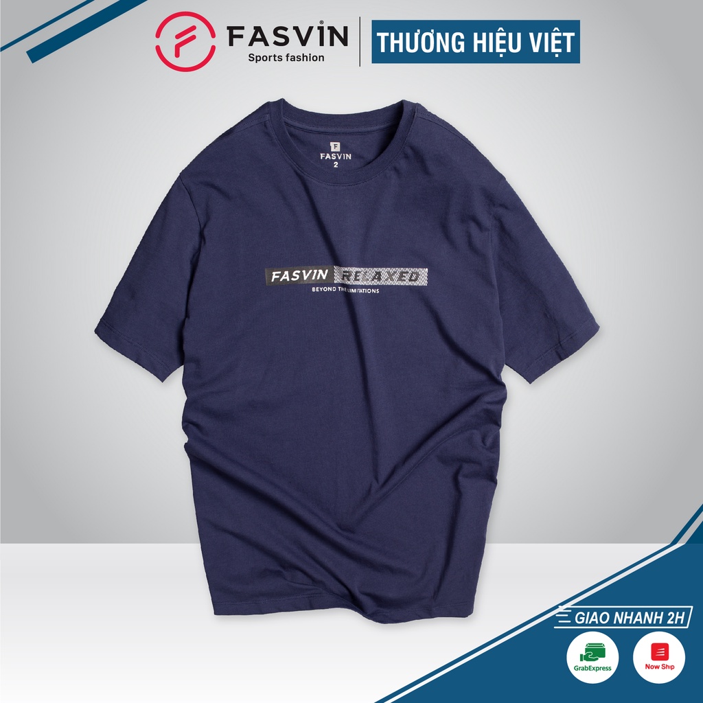 Áo thun nam Fasvin TS20215.HN chất cotton mềm mịn co giãn khoẻ khoắn