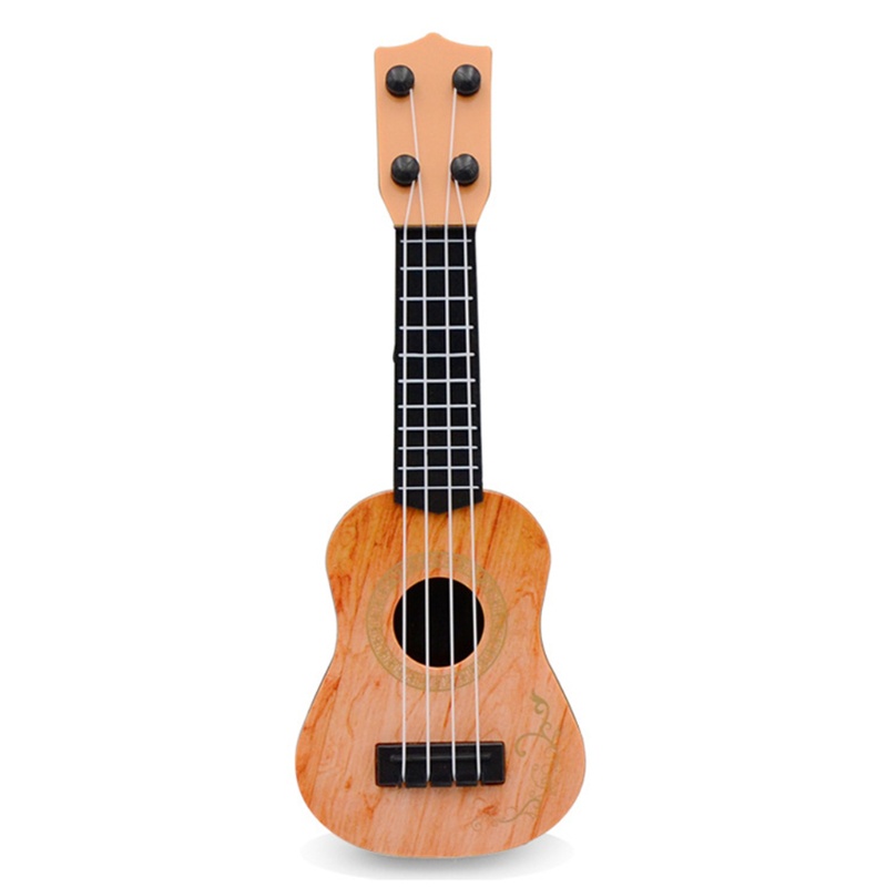 Đồ chơi đàn Guitar Li 4 dây cho trẻ em với đồ chơi cổ điển Mini màu nâu vàng