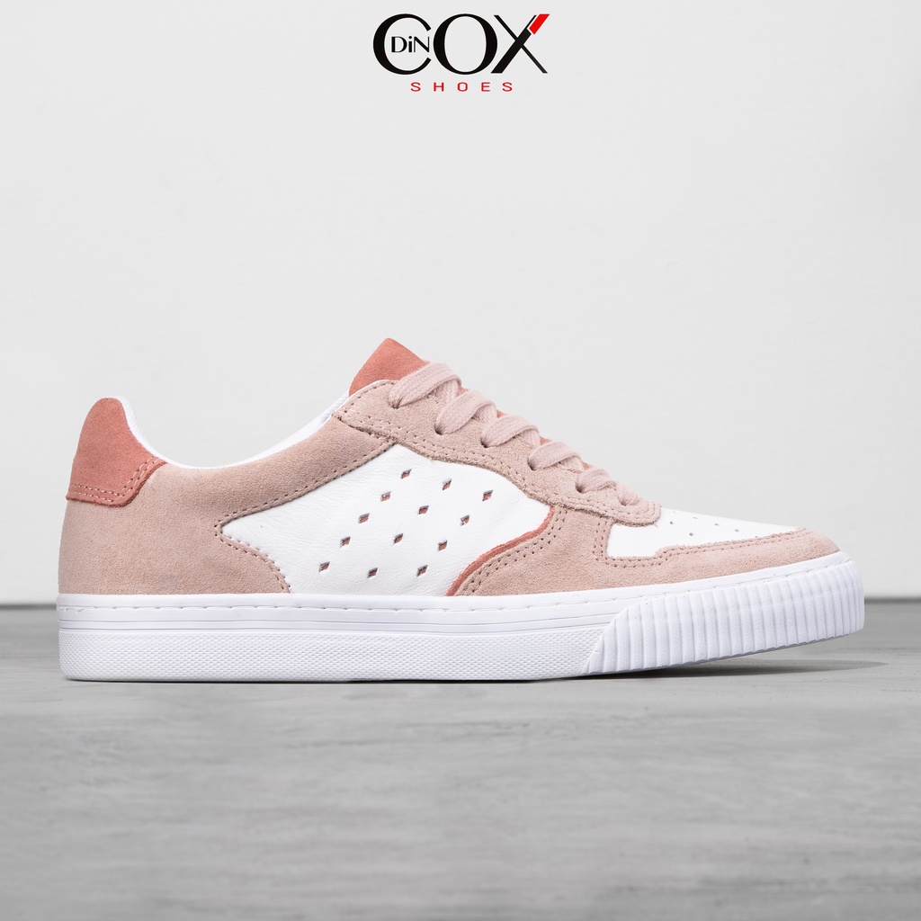 [Mã BMLTA35 giảm đến 35K đơn 99K] Giày Sneaker Nữ Da Bò Thật DINCOX E03 Pink Sang Trọng