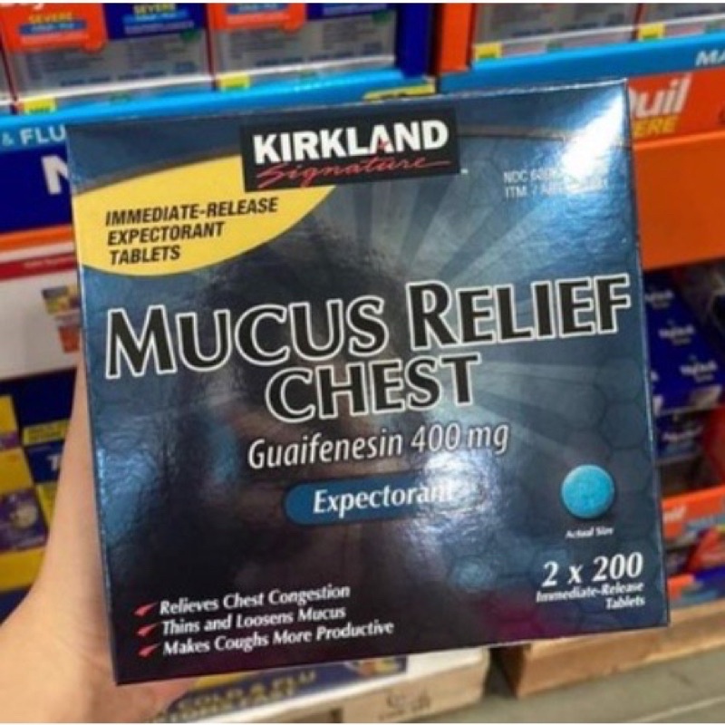 VIÊN UỐNG GIẢM HO, TAN ĐỜM MUCUS RELIEF CHEST 200 VIÊN x 2 CỦA MỸ ...