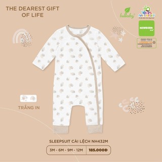 Bộ quần áo liền dài cài lệch Lullaby NH432M cho bé từ sơ sinh đến 12 tháng