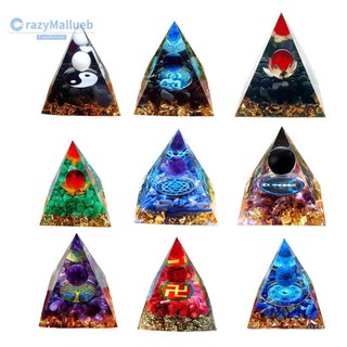 [GỬI nhanh] Đồ trang trí Kim Tự Tháp Orgonite Bằng Pha Lê Tự Nhiên Chữa Bệnh Năng Lượng Orgone [CrazyMallueb.vn]
