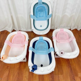 Chậu tắm gấp gọn cao cấp kèm lưới nằm tắm 9BABY cho bé