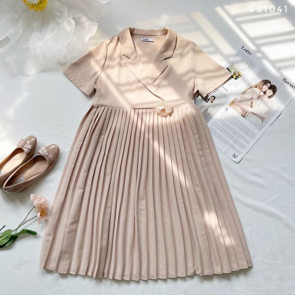 MEDYLA – Đầm bầu dự tiệc mùa hè thiết kế 1 lớp tuyết nhung dập ly cho bầu đi chơi du lịch dự tiệc – VS1041 spe
