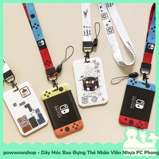[Sẵn VN - Hỏa Tốc] Dây Móc Bao Đựng Thẻ Nhân Viên Nhựa PC Mẫu Gaming NS Rubik & Puzzle