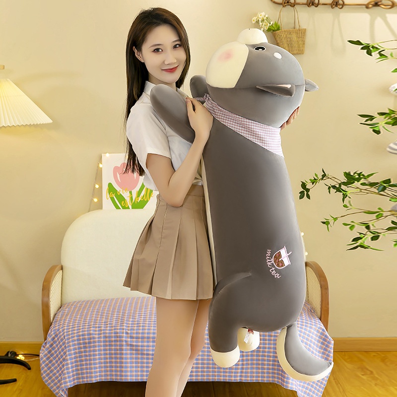 Gấu Bông Chó Husky Quàng Khăn Đáng Yêu Quà Tặng Cao Cấp Cho Trẻ em Và Bạn Gái Size 45cm 75cm 1m 1m3 - G85 - Babi mama