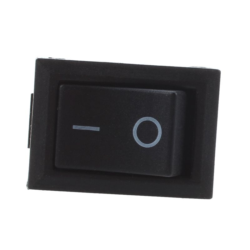 10 Chiếc SPST Mini Đen 2 Pin Rocker Switch AC 125V 10A 250V 6A