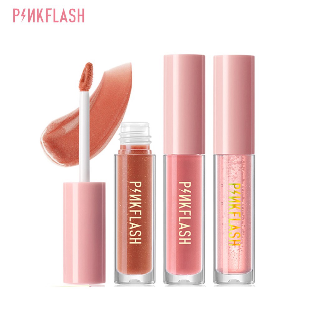 Son bóng PINKFLASH 30g sáng bóng và ánh nhũ dưỡng ẩm chất lượng cao cho