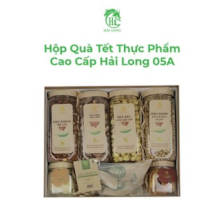 Hộp Quà Tết Cao Cấp Set 05A - Combo Hạt Dinh Dưỡng & Mứt Trái Cây Sấy Đặc Sản | Hải Long Food