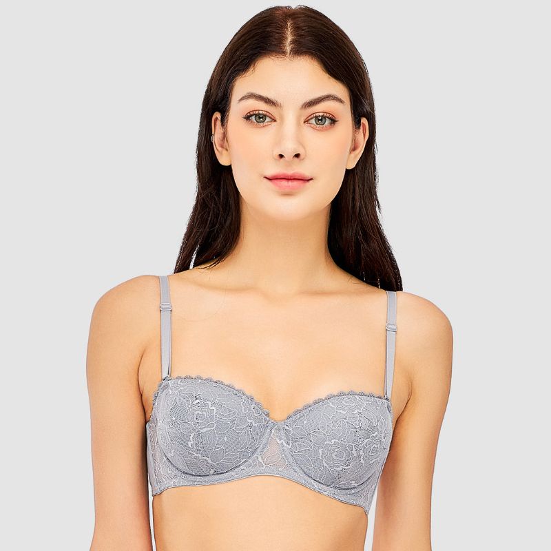 Áo lót ren nữ Wacoal ILB4702 không mút nâng nhẹ dây đeo tháo rời, Áo ngực cup ngang có gọng chống tuột - LB4702