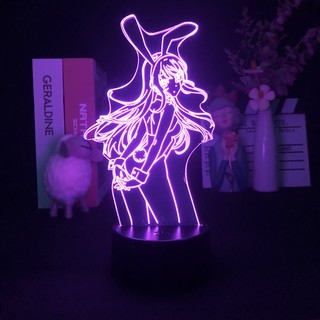 GC9 Darling in the Franxx Zero Two 002 Đèn ngủ Anime 3d Đèn LED từ xa Sạc USB Chiếu sáng Trang trí nội thất Quà tặng CG9