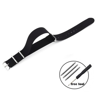Dây Đeo Đồng Hồ 18mm 20mm 22mm Bằng Nylon Họa Tiết Bện Phong Cách Quân Đội