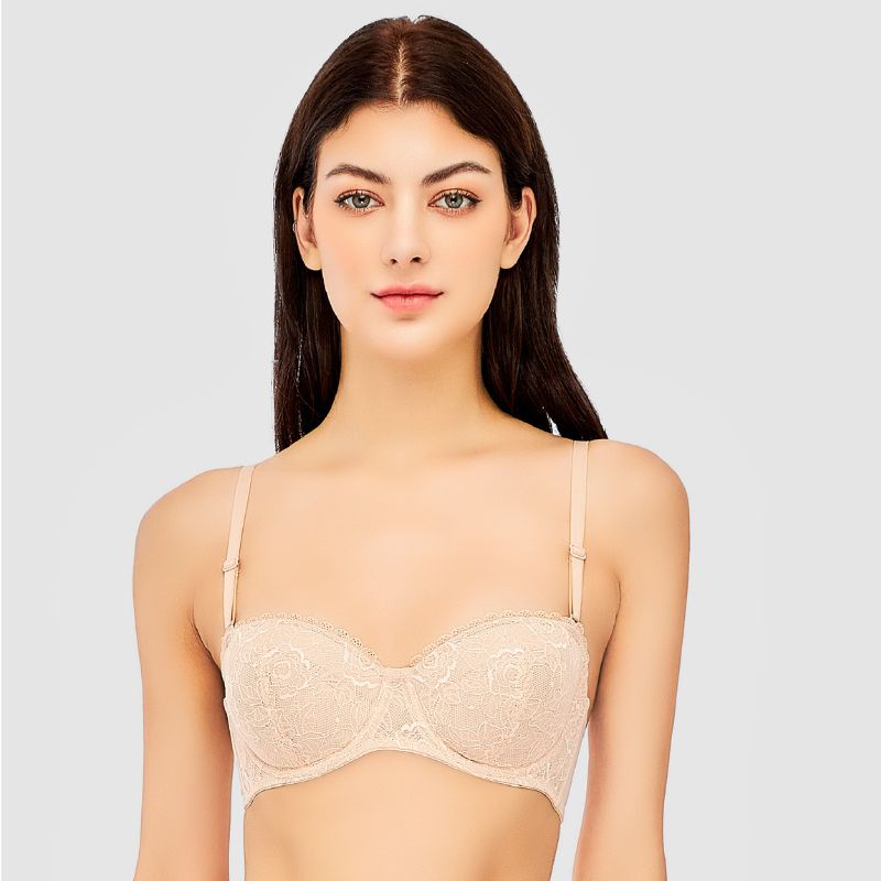 Áo lót ren nữ Wacoal ILB4702 không mút nâng nhẹ dây đeo tháo rời, Áo ngực cup ngang có gọng chống tuột - LB4702
