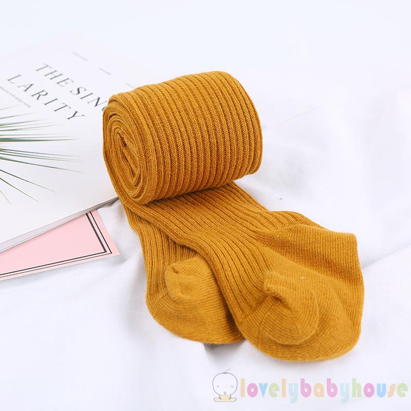 Quần Tất Cotton Dệt Kim Màu Kẹo Mềm Mại Giữ Ấm Mùa Thu Đông Cho Bé Gái