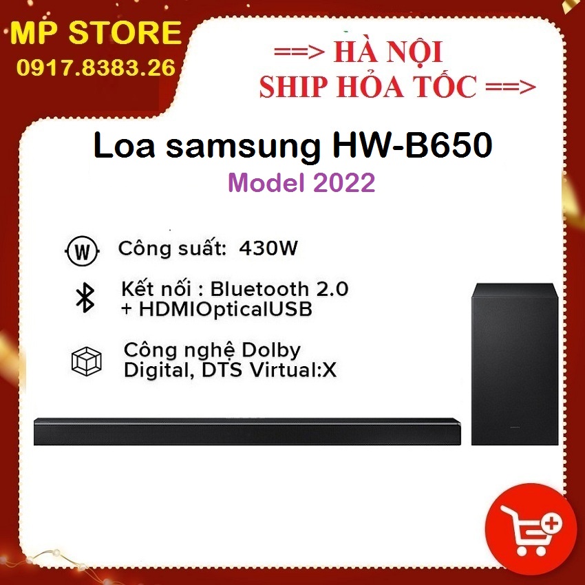 Loa Thanh Soundbar Samsung HWB650 / XV 2.1 ch 430W, Hàng chính hãng