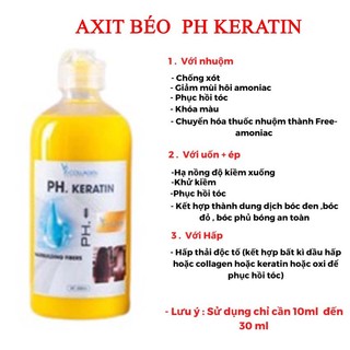 Kem ủ xả tóc Axit béo phục hồi tóc chuyên sâu PH Keratin V76 Collagen Italy 500ml