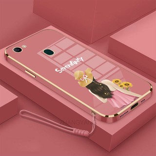 ốp lưng OPPO F7 F5 Ốp Điện Thoại TPU Silicon Viền Mạ Màu Hình Cô Gái Xinh Đẹp Cho OPPO F7 F5