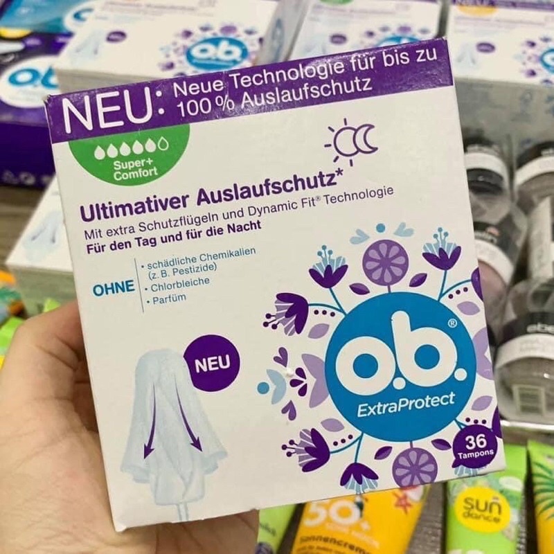 Băng vệ sinh tampon OB Extra Protect Super Plus 5 giọt siêu thấm cánh ...