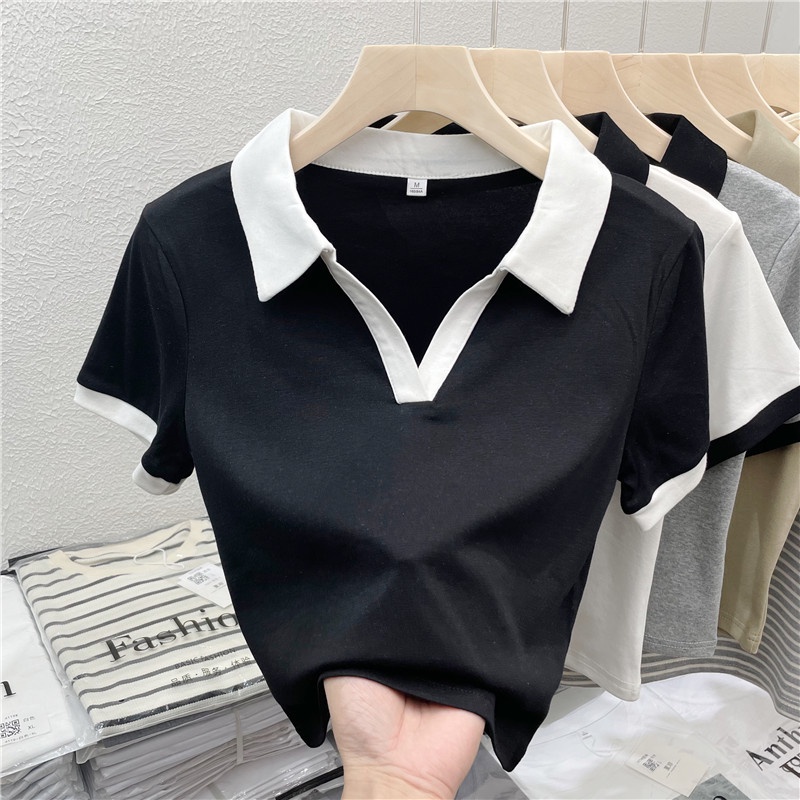 Áo Thun Cổ Bẻ Bigsize Áo Kiểu PoLo Nữ Chất Thun Borib Lên Phom Tôn Dáng Tôn Eo MÃ A41