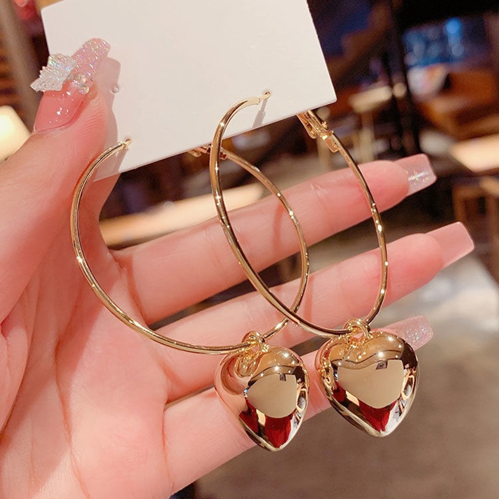 Khuyên Tai Hình Tròn Bản To Thời Trang Dành Cho Nữ