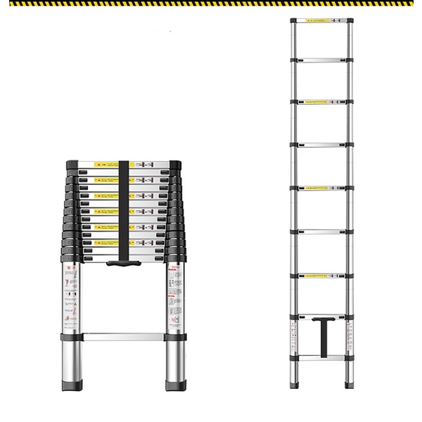 Thang nhôm rút đơn nhập khẩu DIY TL-I-38 chiều cao sử dụng tôí đa 3.8M tải trọng 150kg