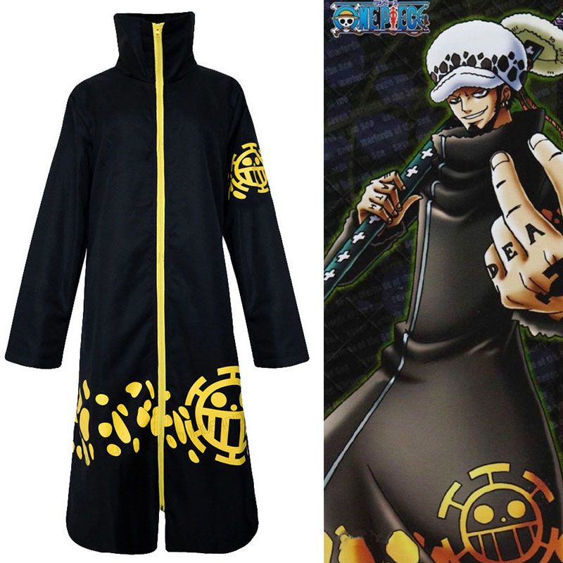 Halloween Cosplay Anime One Piece Trafalgar Luật Áo Quần Mũ Halloween Trang Phục