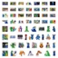 HT2 60 CÁI RAINBOW FRIENDS Graffiti nhãn dán hộp lưu trữ cốc nước miếng dán chống thấm nước TH2