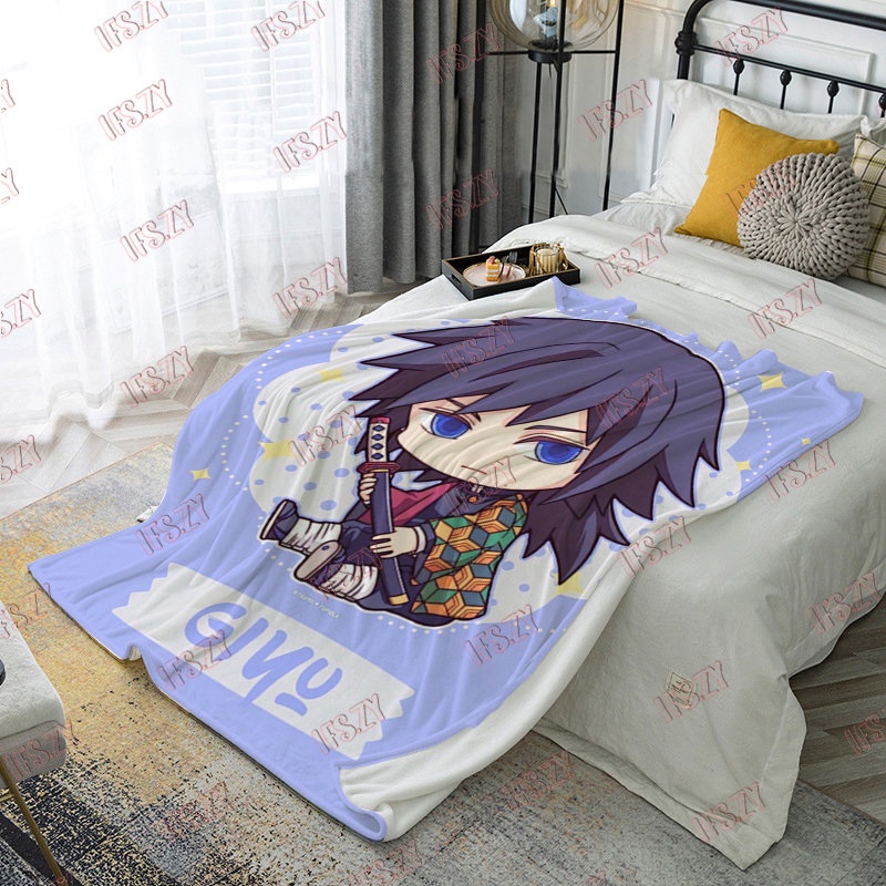 Chăn Điều Hòa Không Khí 4 Kích Cỡ Bằng Vải flannel In Hình anime demon slayer kamado tanjirou & kamado nezuko
