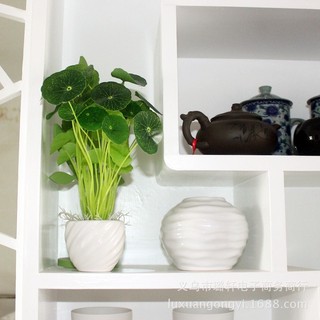 Chậu Cây Giả Lá Sen Cỡ Nhỏ Trang Trí