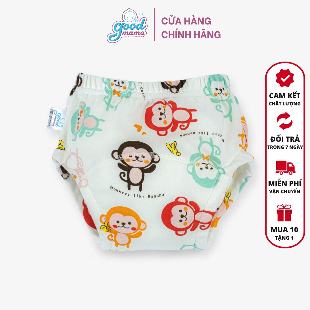 Quần Bỏ Bỉm Goodmama Cotton Chính Hãng 6 Lớp Size 80/90/100/110 Cho Bé ...