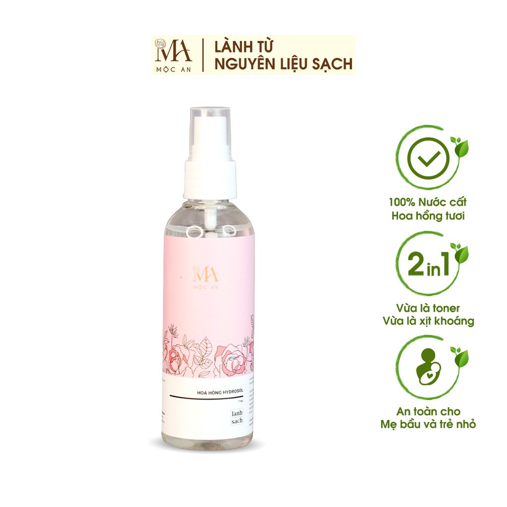 Mô tả Toner Mộc An Hoa Hồng Hydrosol Cân Bằng Da, Giúp Kiềm Dầu, Giảm Mụn, Se Mịn Chân Lông 100ml - 3