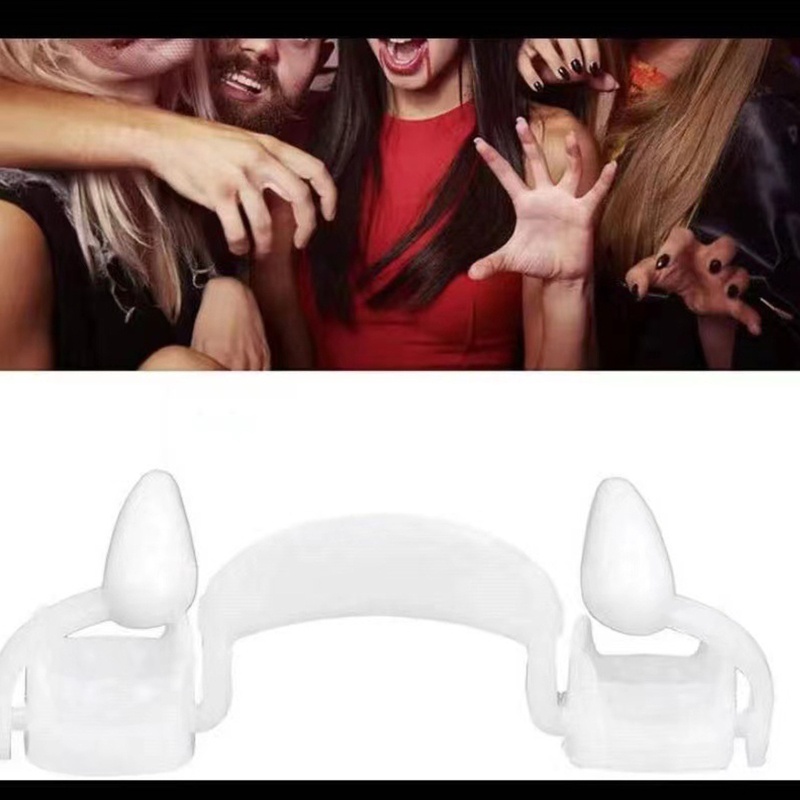 Đồ chơi Halloween: Fangs phát sáng máu đỏ cho trang phục ma cà rồng