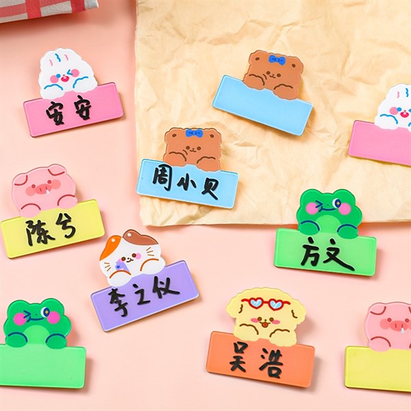 3 Pin Cài Động Vật Tag Chữ Nhật 4,2*4,8Cm