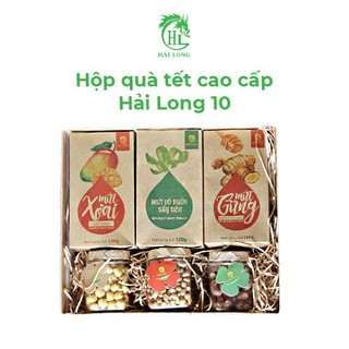 Hộp Quà Tết Cao Cấp Healthy Set 10 - Hạt Dinh Dưỡng & Mứt Sấy Truyền Thống | Hải Long Food
