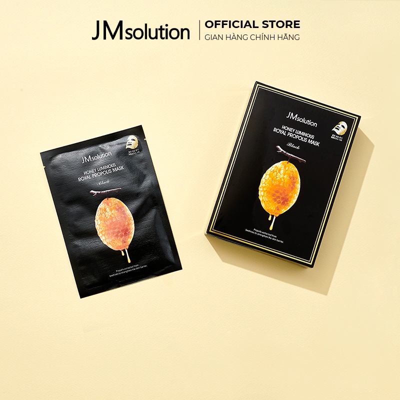JMsolution Mặt Nạ Mật Ong Honey Luminous Royal Propolis Mask Black 30ml Hỗ Trợ Dưỡng Sáng Và Dưỡng Ẩm Chính Hãng