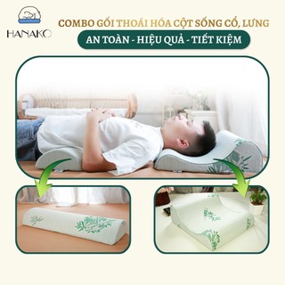 Gối Kê Cổ Hanako 2 Đầu Cao Thấp – Giảm Mỏi Cổ, Hỗ Trợ Thoái Hóa Cột Sống Cổ