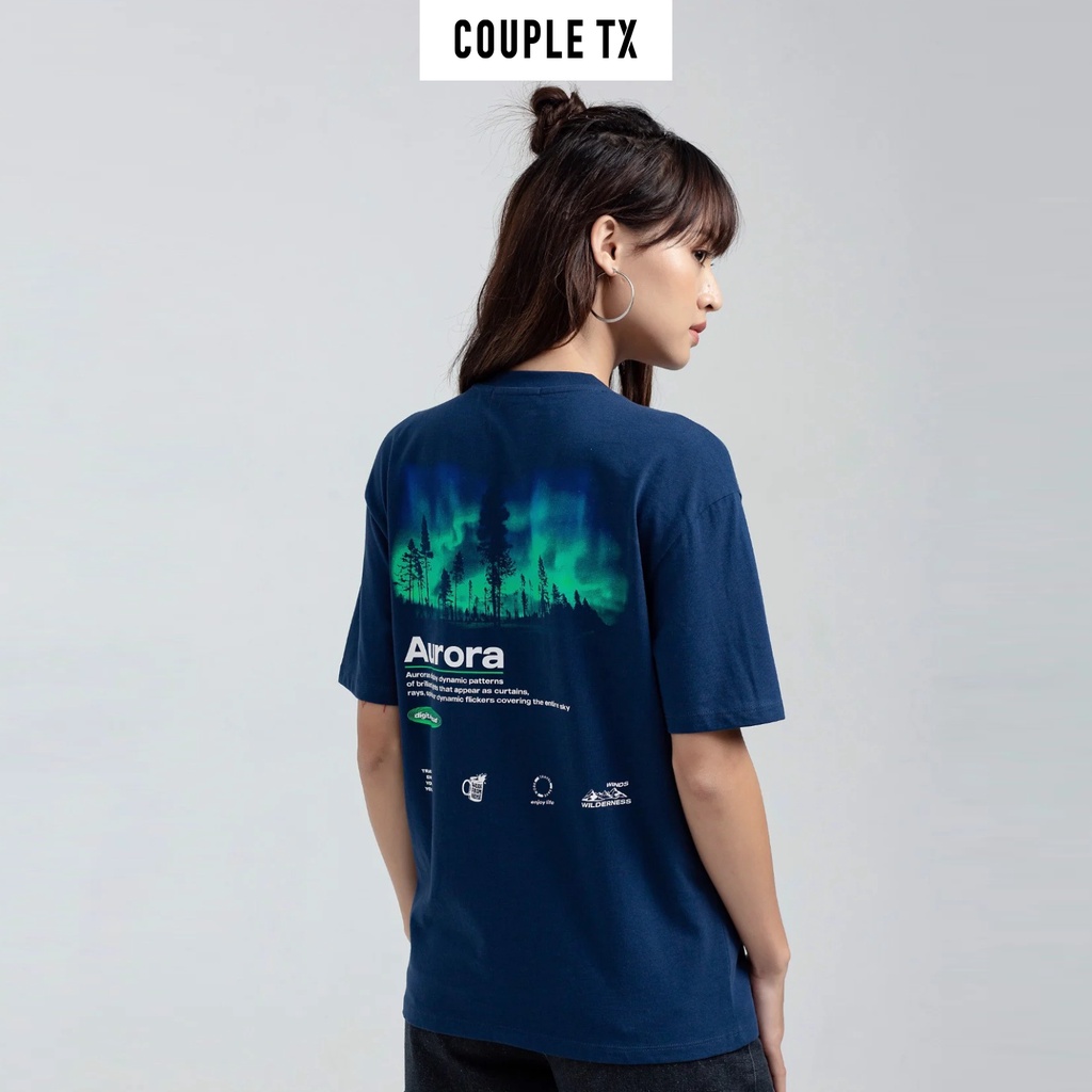 Áo Thun Nữ Couple TX Relax Fit In Graphic Aurora WTS 2178