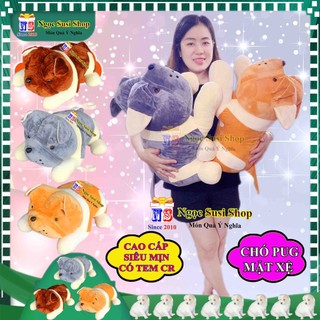 GỐI ÔM THÚ BÔNG CON CHÓ PUG MẶT XỆ CHO BÉ ÔM NGỦ - GẤU BÔNG HÌNH CON CHÓ MẶT XỆ PUG SIÊU ĐẸP
