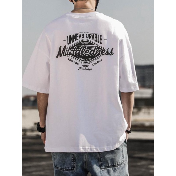Áo Thun Tay Lỡ HappyFamily Form Rộng UNMEAS URABLE MUDDLEDNESS Cotton 100 Cao Cấp