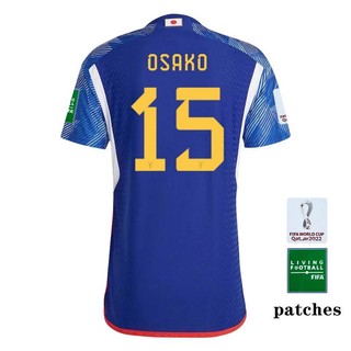 Jersey Bóng Đá FIFA World Cup 22-23 Nhật Bản, In Hình Cầu Thủ Yoshida, Nagatomo, Osako, Minamino - Phiên Bản Chính Hãng