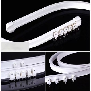 3m 5m 4m 6m có thể cắt linh hoạt rèm có thể uốn cong đường ray trượt vít treo tường bộ cho phụ kiện cửa sổ cong thẳng fvn