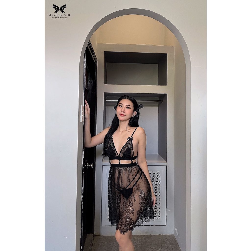 Sexy Forever Váy Ngủ Sexy Ren Xuyên Thấu Kaylin