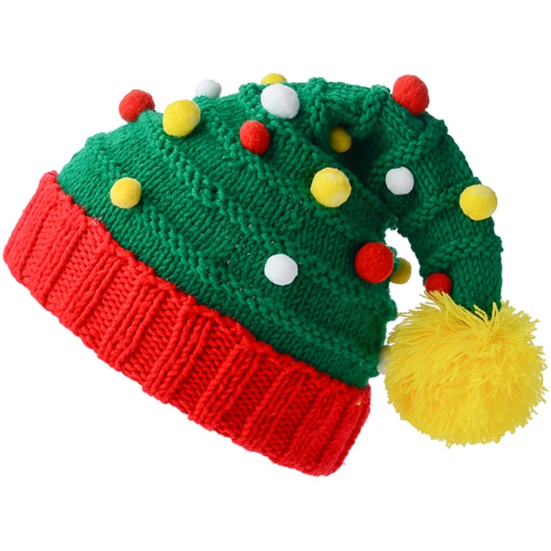 Bầu trời dành cho người lớn mũ ông già noel dày mũ thoải mái màu đỏ truyền thống màu xanh lá cây sang trọng giáng sinh mũ ông già noel cho quà tặng năm mới