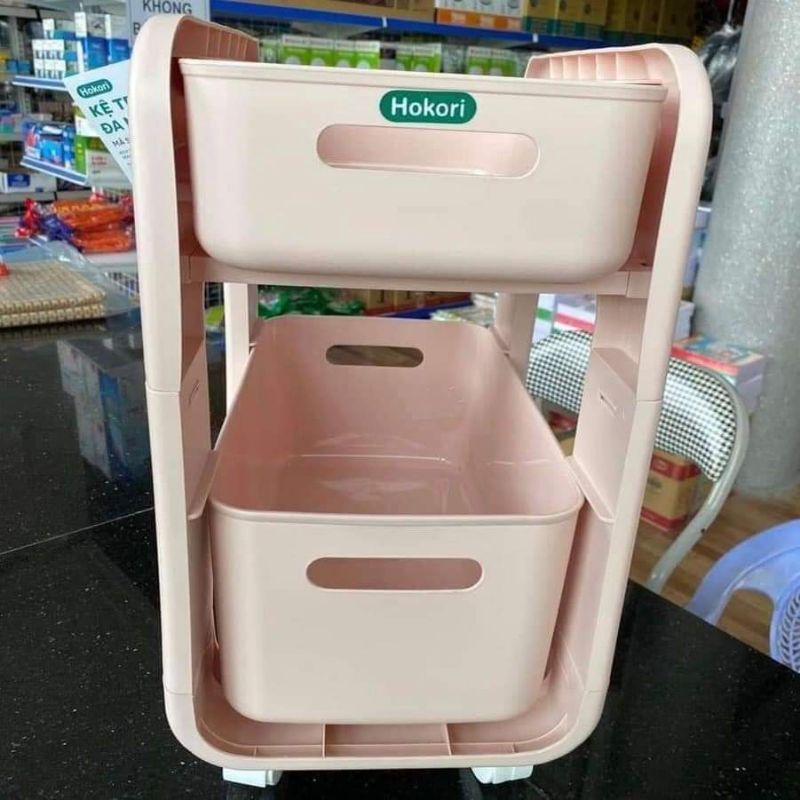 Kệ trượt đa năng có bánh xe Hokori Nhựa Việt Nhật 5588