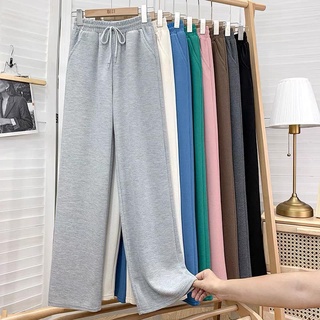 Quần ống rộng chất tổ ong có dây rút siêu xinh phong cách hàn 604