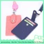 Dây Móc / Dây Kéo Tơrua Bao Đựng Thẻ Nhân Viên Da Pu 3 Ngăn Phong Cách Simple Color Đơn Giản