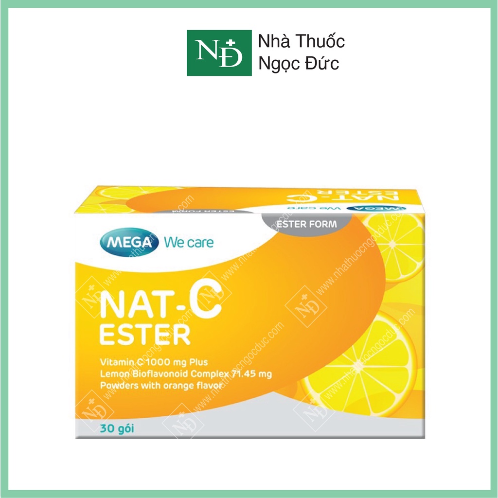 Vitamin C tăng sức đề kháng Nat C Ester 1000mg (Hộp 30 gói) Shopee