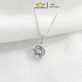 dây chuyền nữ , bạc 925 , mặt đá lấp lánh  - jena sliver