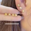 Khuyên tai titan không gỉ mạ vàng 24k khắc hình chữ phúc may mắn thời trang dành cho nữ